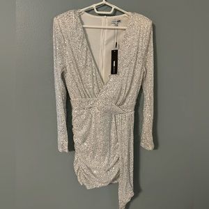 White sequin Fashionova dress